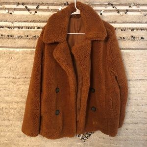 Burnt orange free people coat
